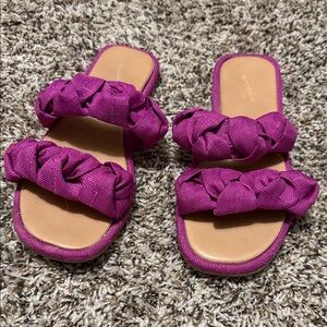 Women's Pink Braided Sandals